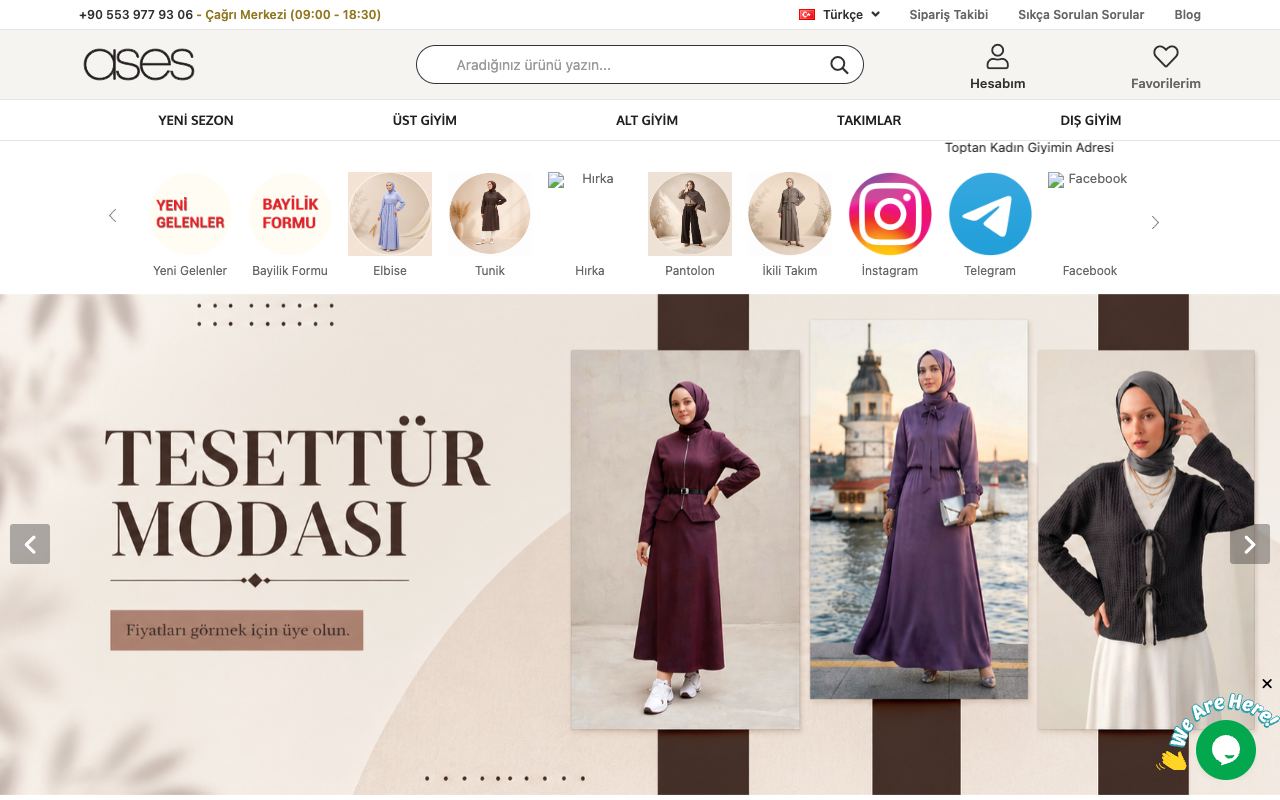 Ases Toptan Tesettür Kadın Giyim