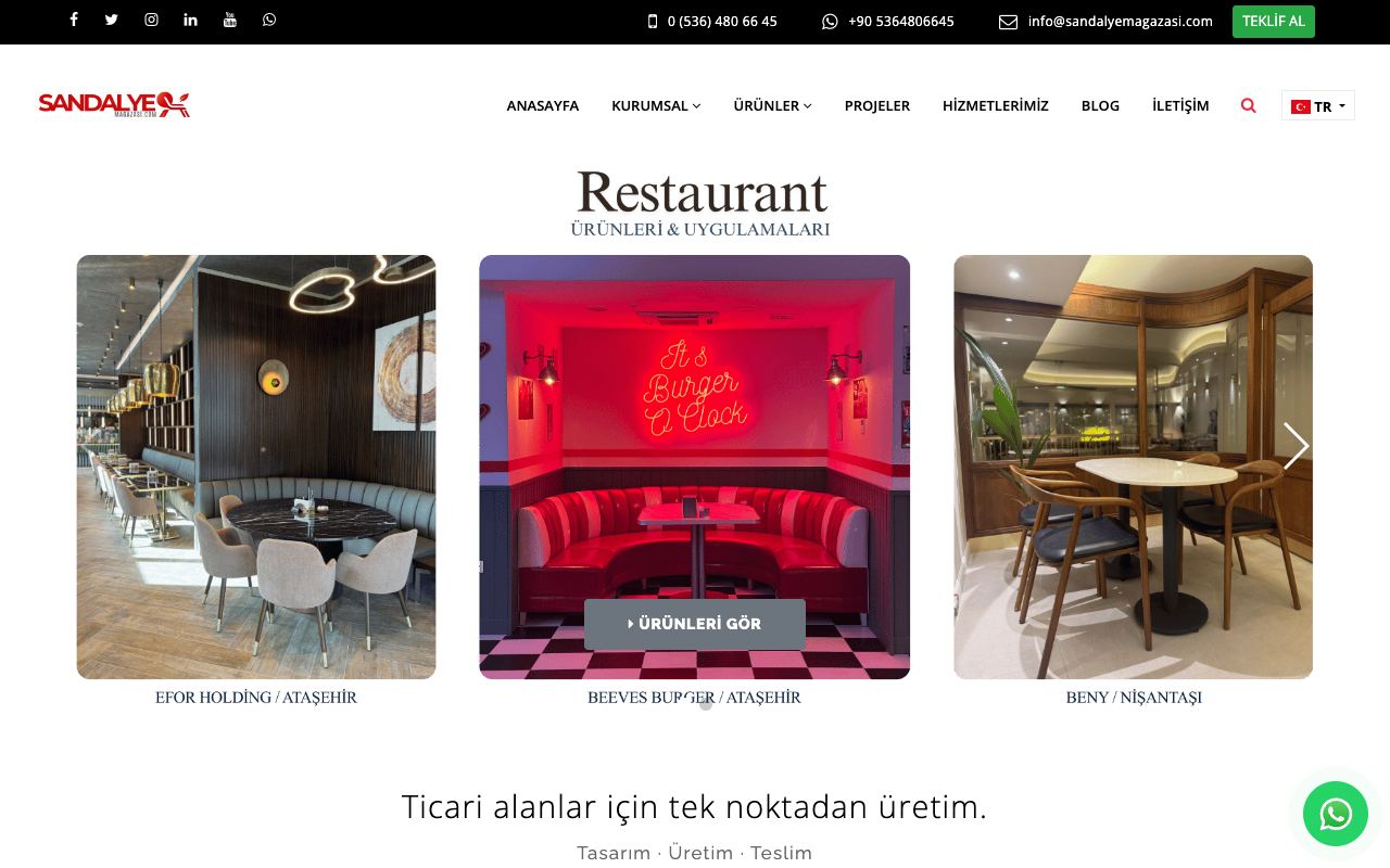Sandalye Mağazası / Rezara Design & Furniture