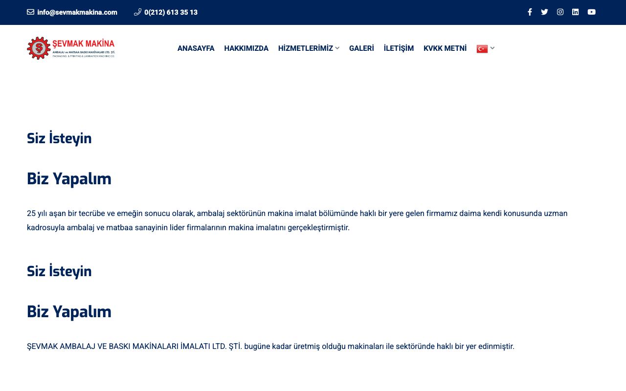 Şevmak Ambalaj ve Baskı Makinaları İmalatı Ltd. Şti.