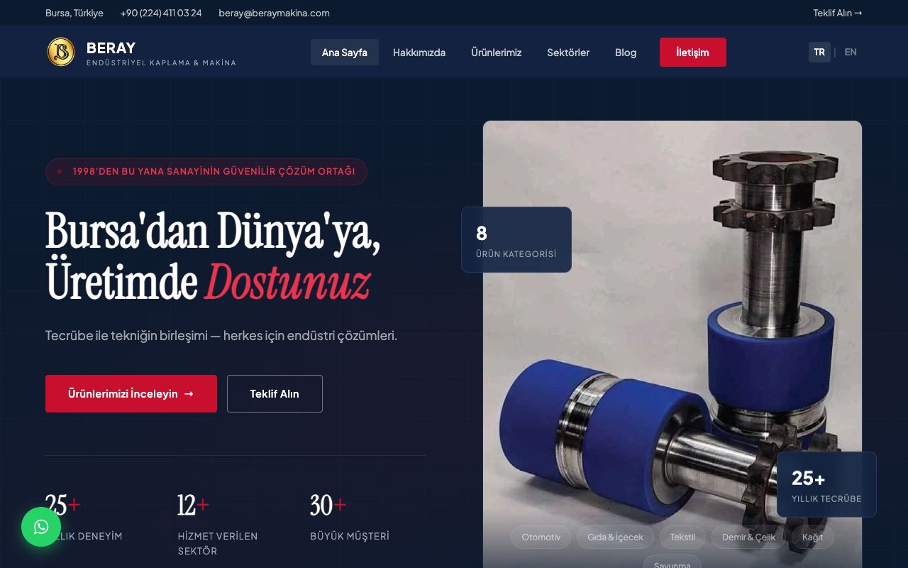 Beray Endüstriyel Kaplama ve Makina San. Tic. Ltd. Şti.