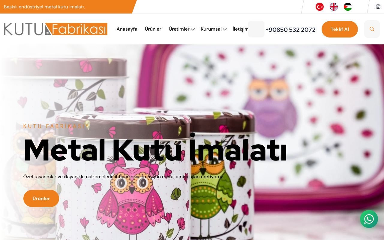Metal Kutu / Teneke Kutu Fabrikası