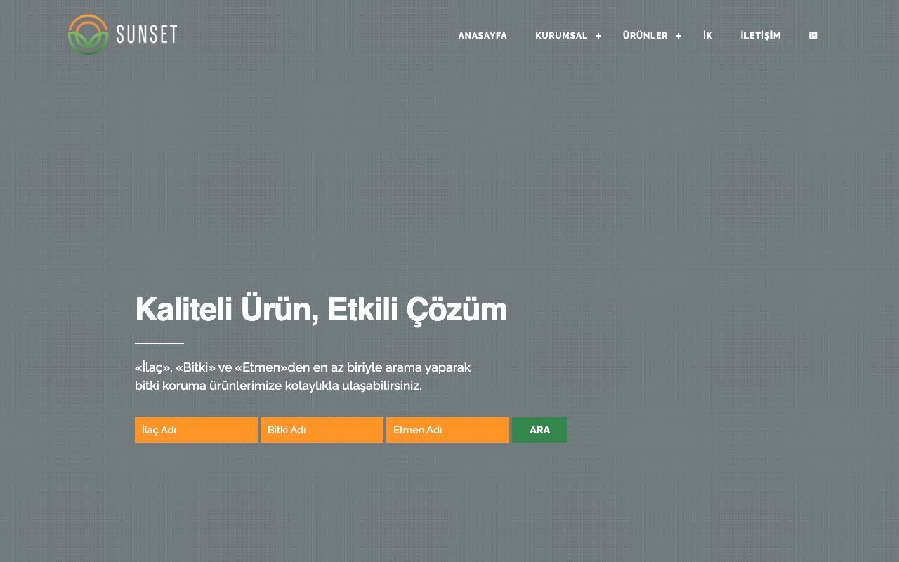 Sunset Kimya Tarım Ürünleri Sanayi ve Ticaret A.Ş.