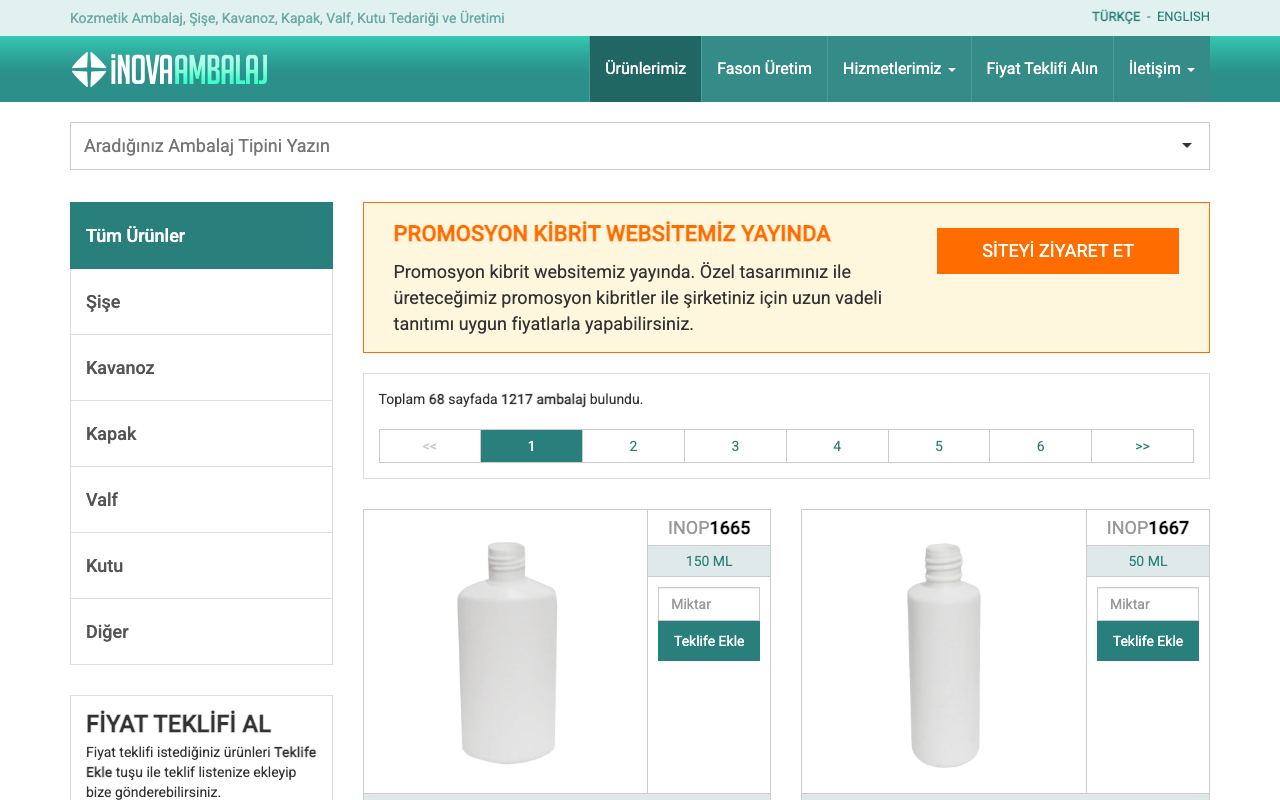 İnova Kozmetik Plastik Ambalaj Ürünleri San. Tic. Ltd. Şti.
