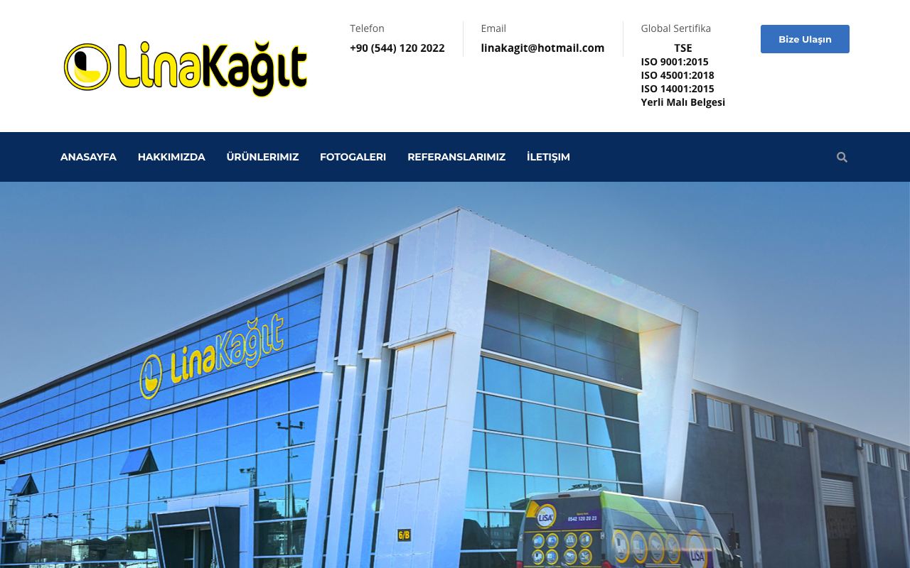 Lina Kağıt Temizlik İnşaat Taş. San. ve Tic. Ltd. Şti.