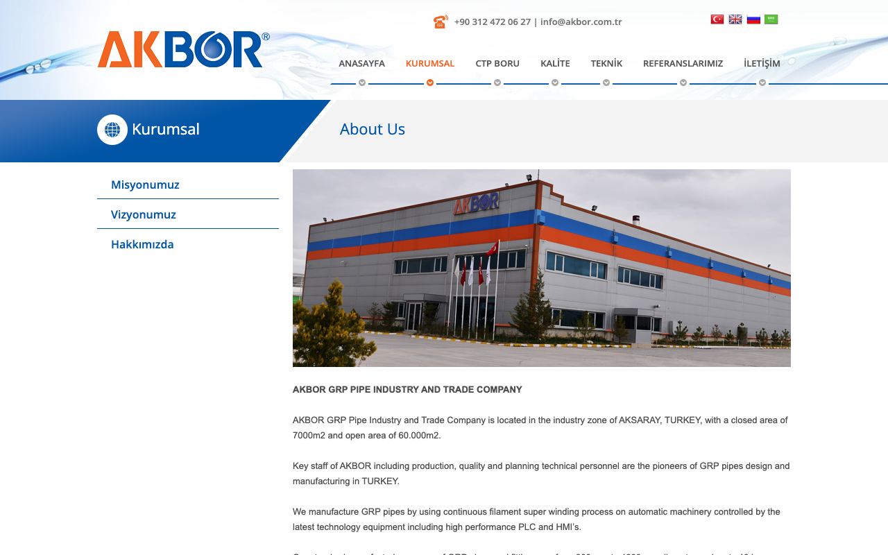 AKBOR GRP Pipe Industry and Trade Co.