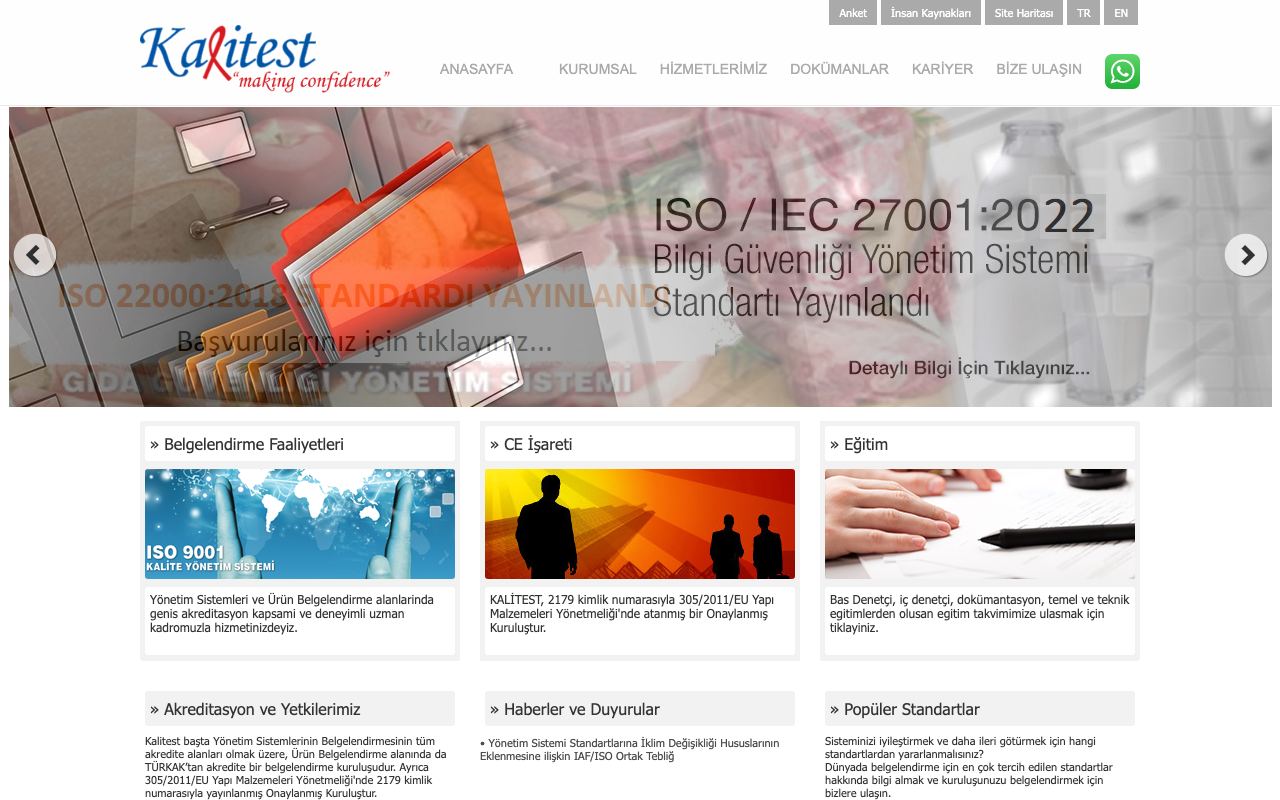 Kalitest Belgelendirme